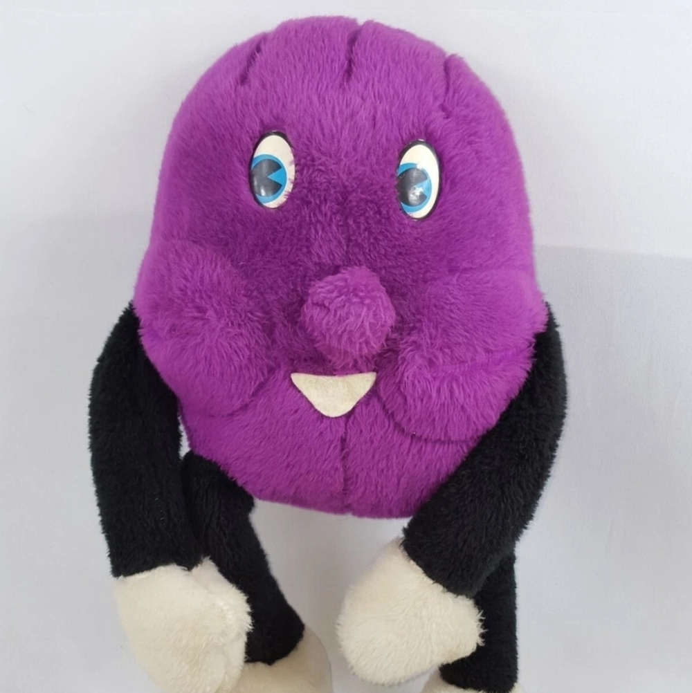 California Raisins Vintage 22" Plush 80s Jumbo Stuffed Giant Purple Grape Large
